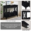 Farmhouse Pine Wood Console Table with 4 Drawers & 1 Storage Shelf for Entryway Living Room Bedroom Hallway Kitchen - 3 of 4