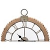 Wall Clock Wood and Metal Construction Beaded Frame 30 Inch Brown Finish By Melrose - 2 of 3