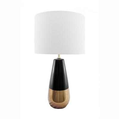 nuLOOM Vancouver Ceramic 25" Table Lamp Lighting - Gold 25" H x 14" W x 14" D