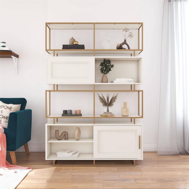 70.3&#34; Goldie Modern Bookcase Room Divider White - CosmoLiving by Cosmopolitan, 3 of 11