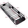 Roof Rack Basket, 38.5 x 43 Inch Universal Roof Rack Cargo Carrier Basket Rooftop Luggage Holder Carrier Basket, 64 inches Long - 3 of 4
