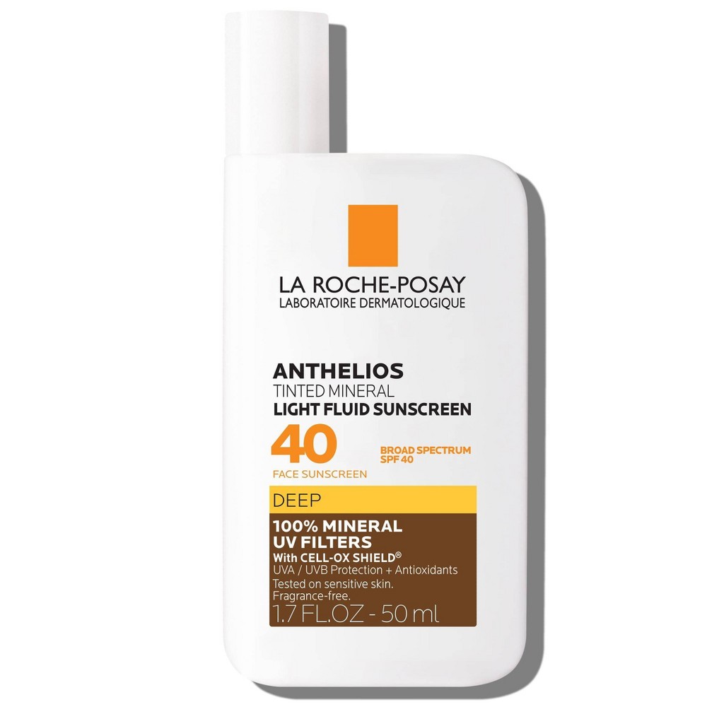 La Roche Posay Anthelios 40 Tinted Mineral Light-Fluid Sunscreen - 1.7 fl oz - Deep: Face Moisturizer & Sun Protector