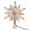 Kurt Adler 10.5-Inch 10-Light 12 Point Capiz Star with Center Gem Tree Topper - 2 of 4