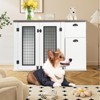 Large Dog Crate Furniture, 44'' Dog Kennel Indoor with Storage Drawers, Sturdy Wooden Dog Crate with 2 Doors and Adjustable Shelf for Small - 4 of 4
