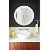 Howard Elliott 36" George Round Matte White Wood Framed Beveled Mirror - 2 of 4