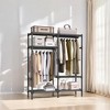 65 Inch Freestanding Portable Wardrobe Heavy Duty Clothes Rack Hanging Closet Organizer, Clothing Storage for Cloakroom and Bedroom - 2 of 4