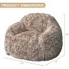Bean Bag Chair, Adult Bean Bag Couch with Armrest, Soft Fluffy Faux Fur Beanbag Chair for Reading, Plush Lazy Sofa High-Density Foam Floor Sofa - 2 of 4