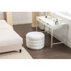 CENGHU Soft Velvet Round Ottoman, Bedroom End Bench, Velvet Ottoman Entryway Footstool, End Bench, Ottoman Bench for Living Room & Bedroom - 3 of 4