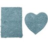 Modesto Bath Rug Bathroom Rugs Set, Washable Rug, Thick Extra Soft and Absorbent bath Rug, Bath Mat Set, Bath Floor Mat Non-Slip, 2 Pcs Set, Blue - 2 of 4