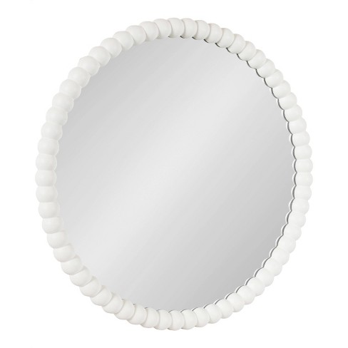 Kate & Laurel All Things Decor 28"x28" Bronte Decorative Wall Mirror Wood White - image 1 of 4