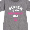 Girls' - Barbie - Sister of The Birthday Girl Graphic Short Sleeve Fleece Dress - 2 of 4
