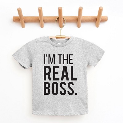 The Juniper Shop I'm The Real Boss Toddler Short Sleeve Tee
