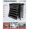 7-Drawer Mobile Tool Chest, Heavy Duty Rolling Tool Box with Wheels, Tool Cabinet Organizer for Garage & Workshop Use, Black - 3 of 4