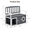 Karl Home | Wooden Outdoor Storage Bench with Built-in Dog House - 2 of 4