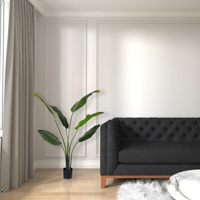 4' Green Plastic Potted Palm Floor Plant