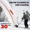 SILVEL 20V Cordless Snow Shovel 13" Snow Thrower with Adjustable Handle & Directional Chute, Includes 2 Batteries, Fast Charger & Ice Scraper - 2 of 4