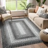 Modern Braided Print Area Rug Boho Rug Geometric Rug Washable Living Room Bedroom Rug - 2 of 4