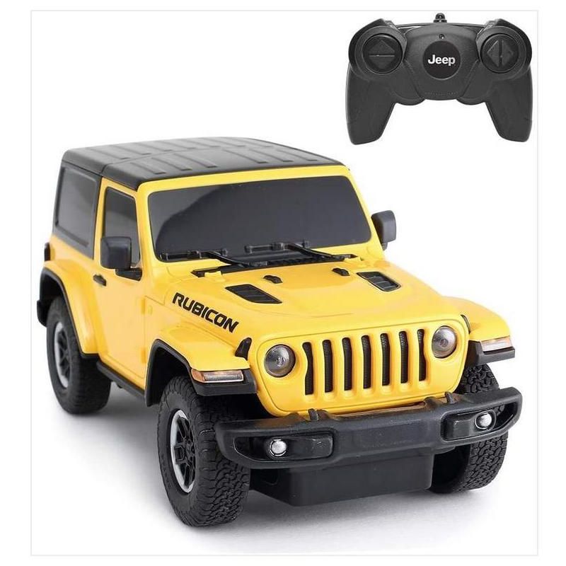 Link Ready! Set! Go! 1:24 Scale Remote Control Jeep Wrangler Toy Vehicle For Kids And Adults - Yellow, 1 of 4