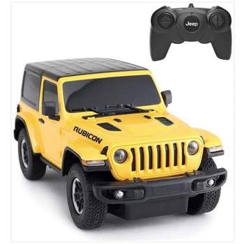 Ready! Set! Go! Link 1:24 Scale Remote Control Jeep Wrangler Toy Vehicle For Kids And Adults - Yellow