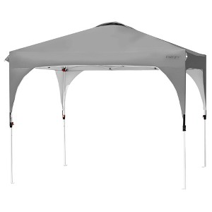 10x10 FT Outdoor Pop Up Tent Canopy Height Adjustable Sun Shelter W/ Roller Bag - 1 of 4