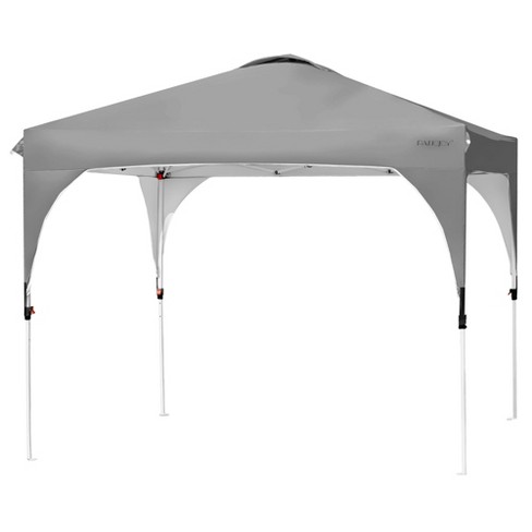 Costway 10x10 Ft Outdoor Pop Up Tent Canopy Height Adjustable Sun Shelter W Roller Bag Grey Target