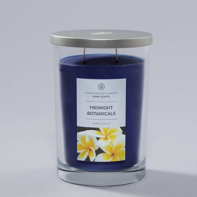 19oz 2 Wick Jar Midnight Botanicals Candle Blue - Home Scents, 1 of 7