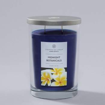 19oz 2 Wick Jar Midnight Botanicals Candle Blue - Home Scents