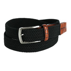 Pebble Beach Men's Stretch Elastic Golf Belt with Croc Print Ends - 1 of 4