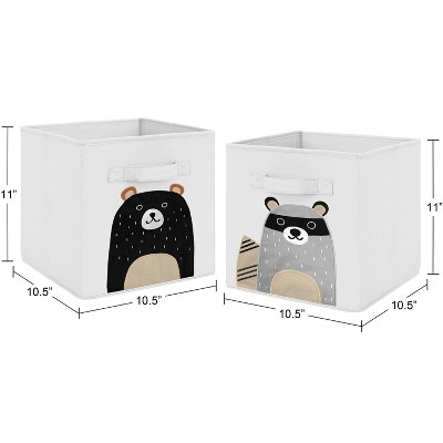 Woodland Pals Multicolor Fabric Kids' Foldable Storage Bins - Set of 2