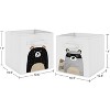 Sweet Jojo Designs Boy or Girl Gender Neutral Unisex Set of 2 Kids' Decorative Fabric Storage Bins Woodland Pals Multicolor - 3 of 3