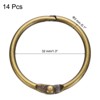 Unique Bargains Iron Round Snap Durable Smooth Glide Shower Curtain Ring 14 Pcs - 2 of 4