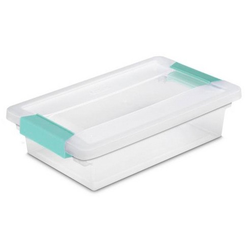 Sterilite Small Clip Box, Stackable Storage Bin with Latching Lid, Plastic  Container to Organize Office, Crafts, Home, Clear Base and Lid, 18-Pack