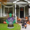 Syemin Decorative Holiday Scene Props 5.9ft Witch Crystal Ball Inflatable Halloween Decoration Halloween Outdoor Decoration, Green, 39.4"*35.4"*72" - 4 of 4