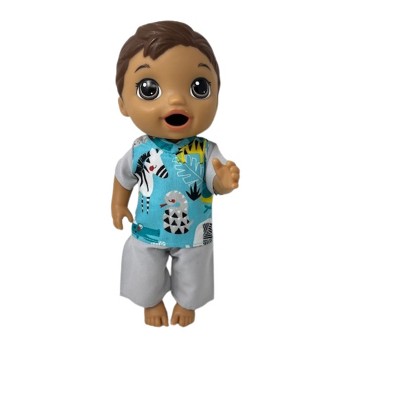 Doll Clothes Superstore Handmade Scrubs With Safari Animals Fits 12 Inch Baby Alive And Little Baby Dolls