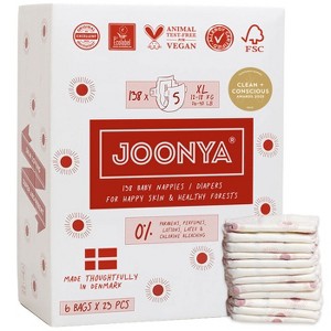 Joonya Baby Diapers - Bulk-Saver Carton, Non Toxic, Eco-Friendly, High Absorbency, Overnight Use, Ultra Slim & Soft - Made in Denmark - 1 of 4