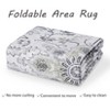 Area Rug, Vintage Distressed Flower Rug, Non Slip Floor Carpet, Soft Low Pile Thin Rug, Accent Rug for Kitchen, Bedroom, Living Room - 3 of 4