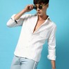 Campus Sutra Men Men's White Chalk Striped Shirt - 3 of 3