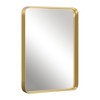 Vynxaria 28"*24"Aluminum Alloy Rounded Corners Rectangular Imitation Electroplated Gold Mirror Decorative Bathroom Mirror with Scalloped Design - 4 of 4