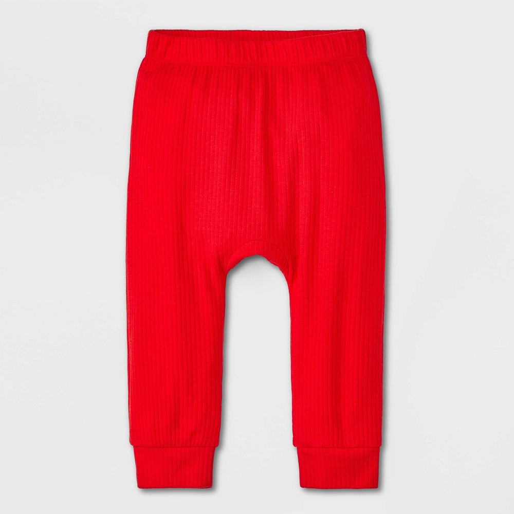 (12pck) Baby Wowzer Ribbed Jogger Pants - Cat & Jack™ Red 12M