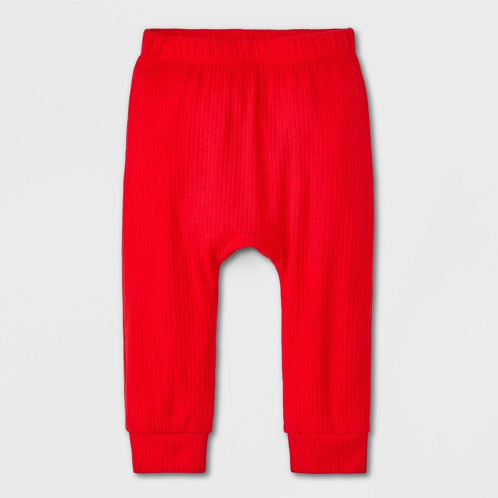 (12pck) Baby Wowzer Ribbed Jogger Pants - Cat & Jack™ Red 12M