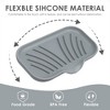 Aoibox 2-Pack Silicone Soap Dish with Drain, Kitchen Sink Soap Holder, Dish Soap Tray for Dispenser, Sponge Holder, Durable and Non-Slip - 3 of 4