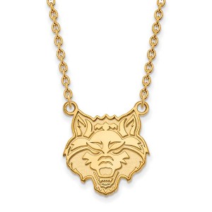 Black Bow Jewelry 10k Yellow Gold Arkansas State Red Wolves NCAA Necklace 18 Inch - 1 of 4