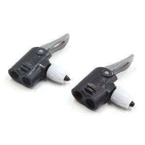 Unique Bargains Plastic Dual Head Pump Nozzle Hose Adapter for Bike Black 2pcs - 1 of 3