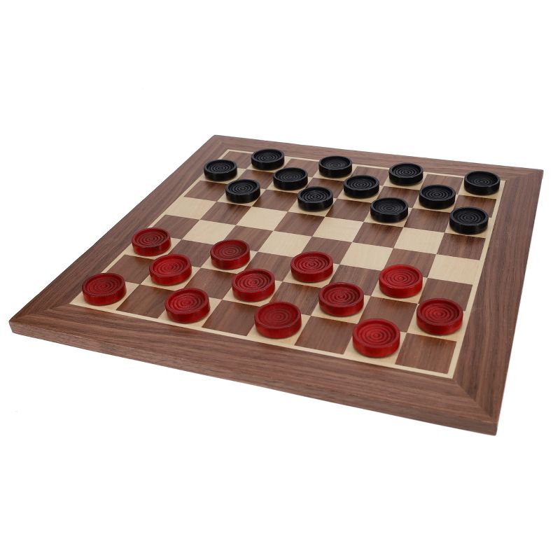 WE Games Old School Red and Black Wooden Checkers Set -11.75 in., 4 of 7