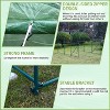 FDW Portable Greenhouse 6.5FT Height with Zipper Curtains PE Cover Steel Frame, Green - 4 of 4