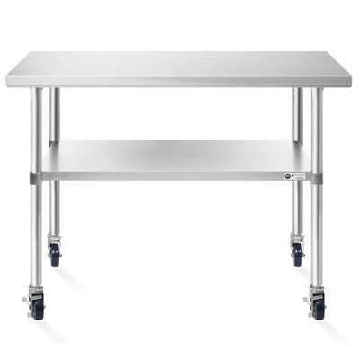Heavy-Duty Stainless Steel Commercial Prep Table with Undershelf