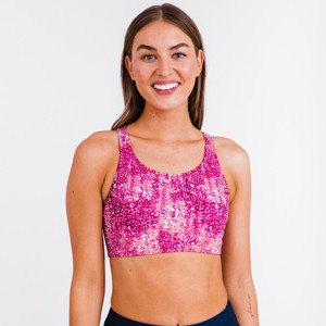 Calypsa - Women's Racerback Swim Bra With Removable Cups - 1 of 4