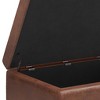 Shay - Mid Century Small Coffee Table Storage Ottoman - Distressed Saddle Brown - 3 of 4
