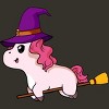 Junior's Design By Humans Witch Unicorn Halloween T Shirt By thebeardstudio T-Shirt - 2 of 3