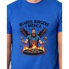 Fourth Of July Men's Beards, Burgers & 'Merica Dad BBQ Funny T-Shirt - 4 of 4
